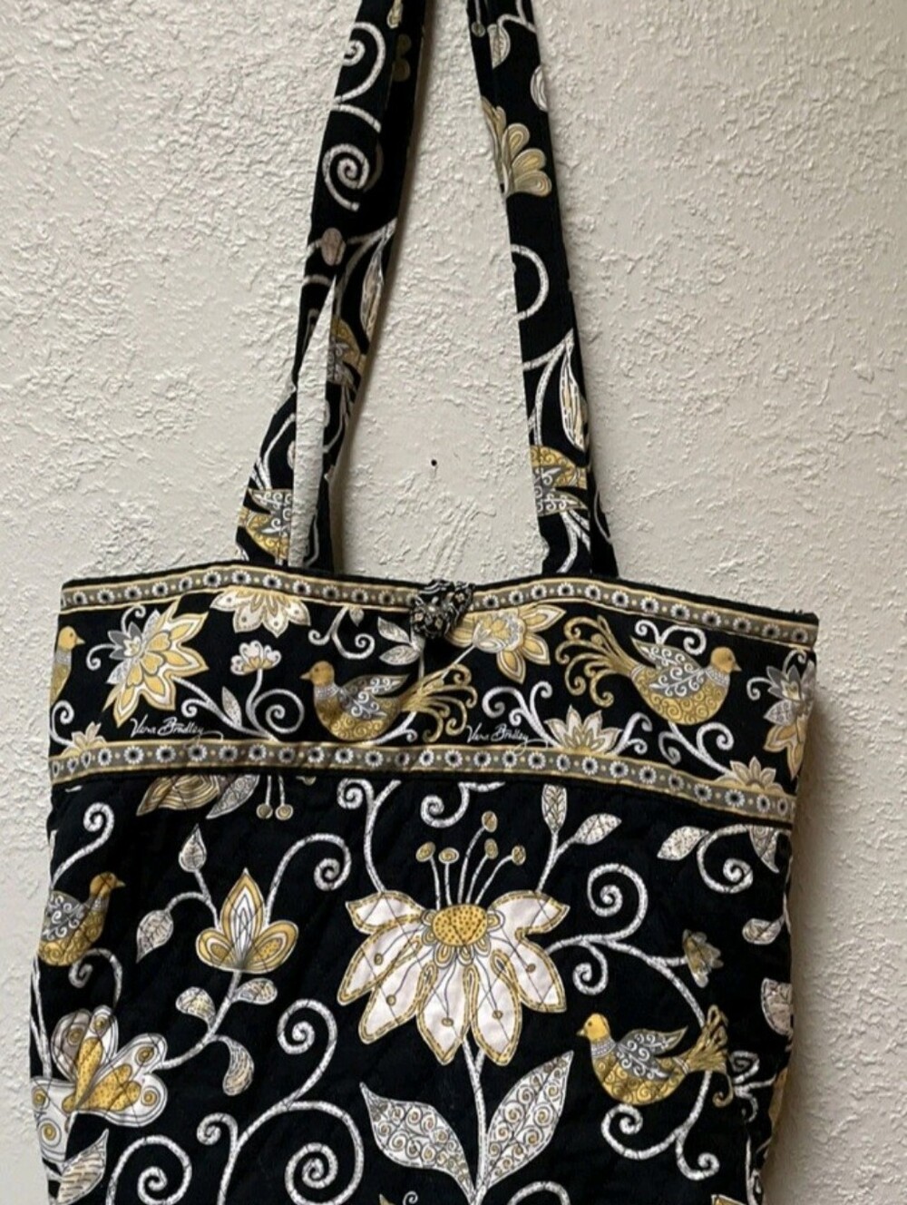 Vera Bradley Quilted Provencal Bird & Floral Tote Bag
